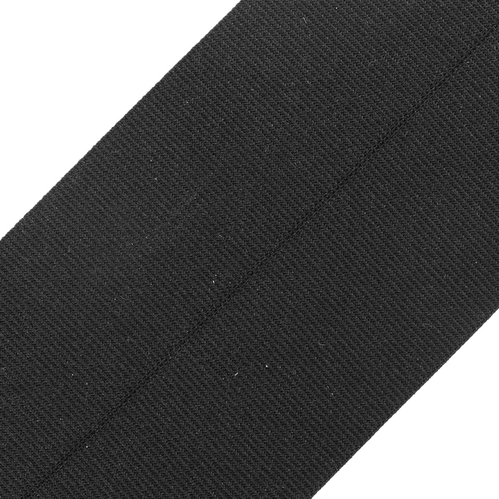 Black Stretch Fold Over Grosgrain - 3.125