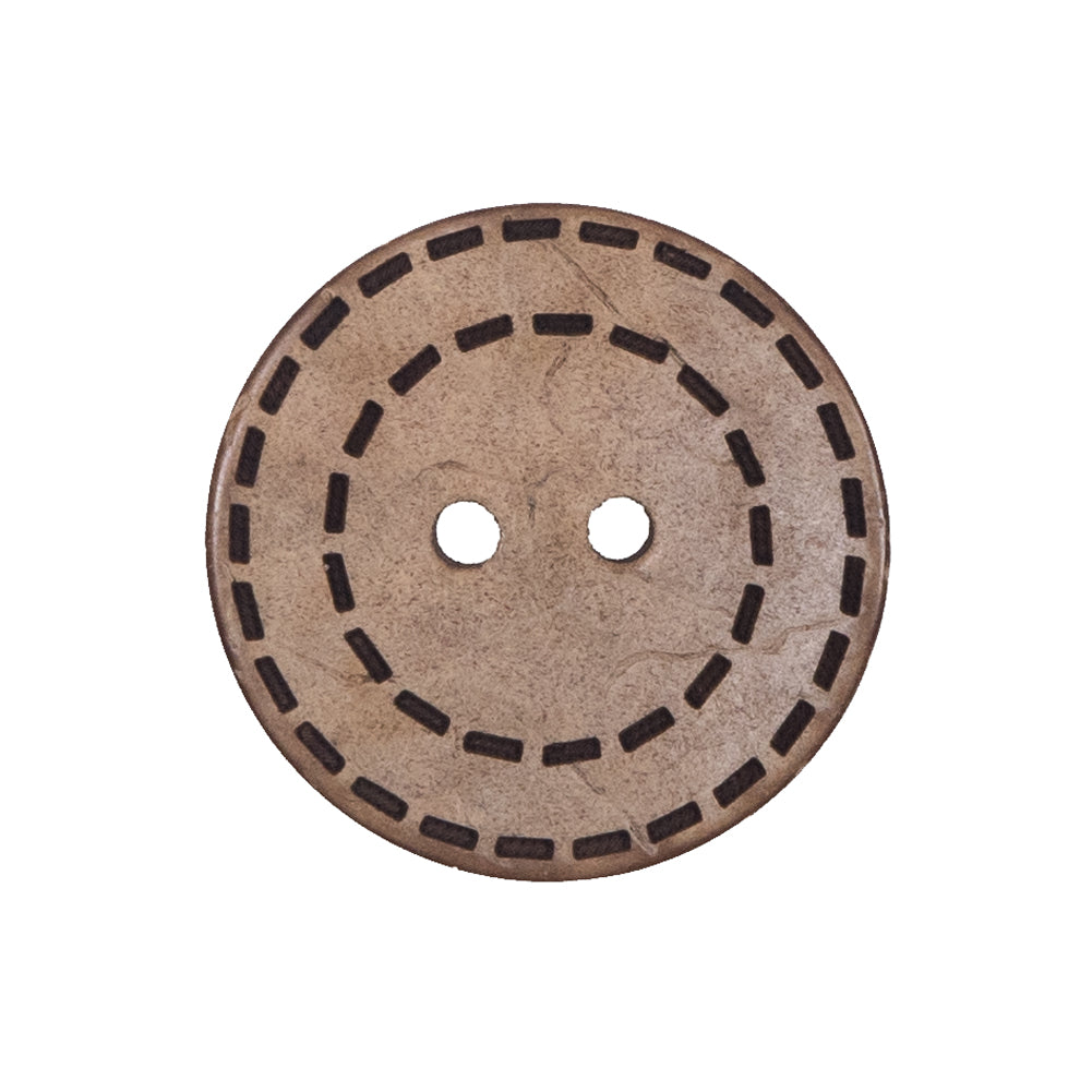 Italian Brown Etched Coconut Button - 40L/25.5mm - Joann Fabrics