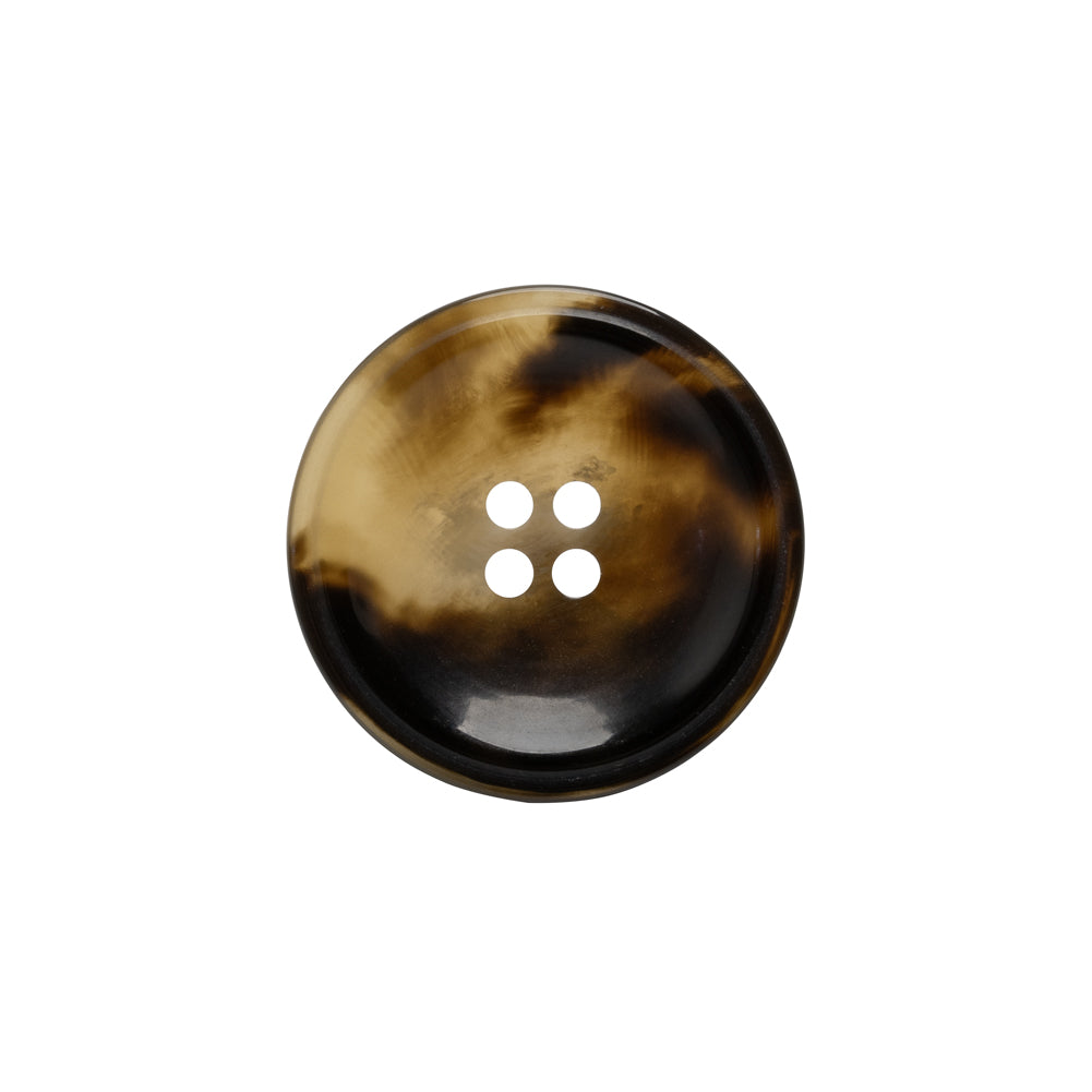 Plastic 4-Hole Button - 32L/20mm - Brown and Translucent Beige Dish Shaped - Joann Fabrics