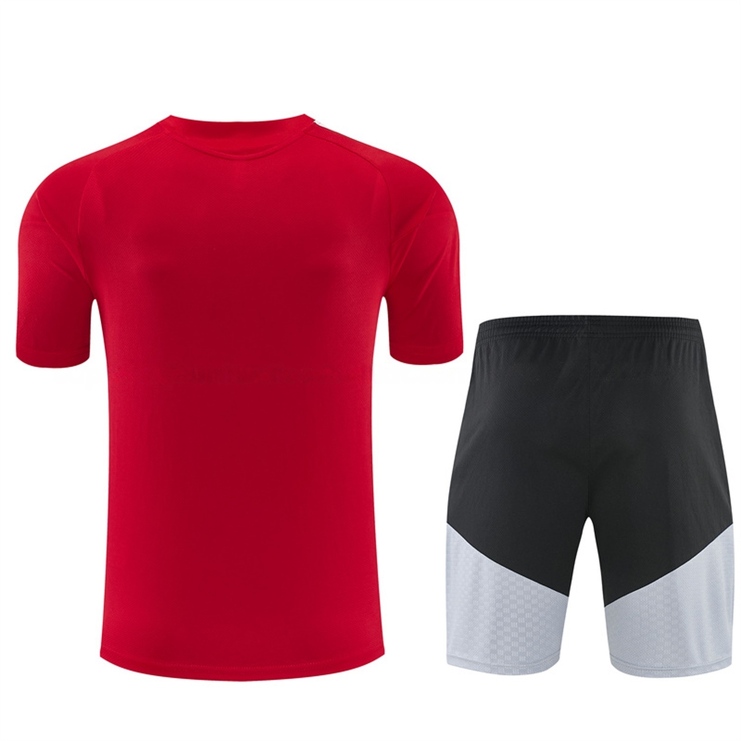Spain 2026 Short-Sleeve Training Set - Red Top & Black Shorts - UnitedFutballJersey