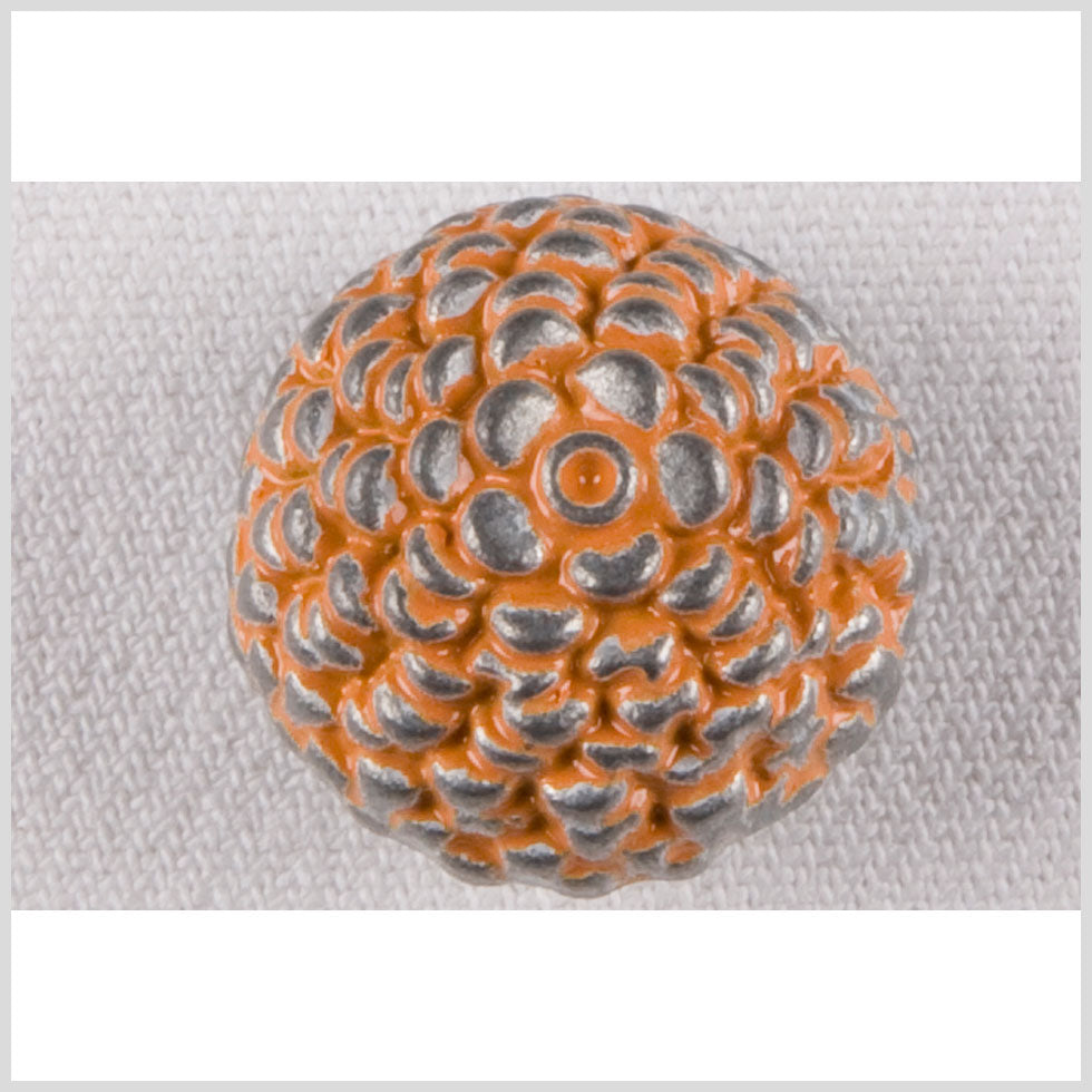 Silver and Orange Metal Acorn-Top Coat Button - 36L/23mm - Joann Fabrics
