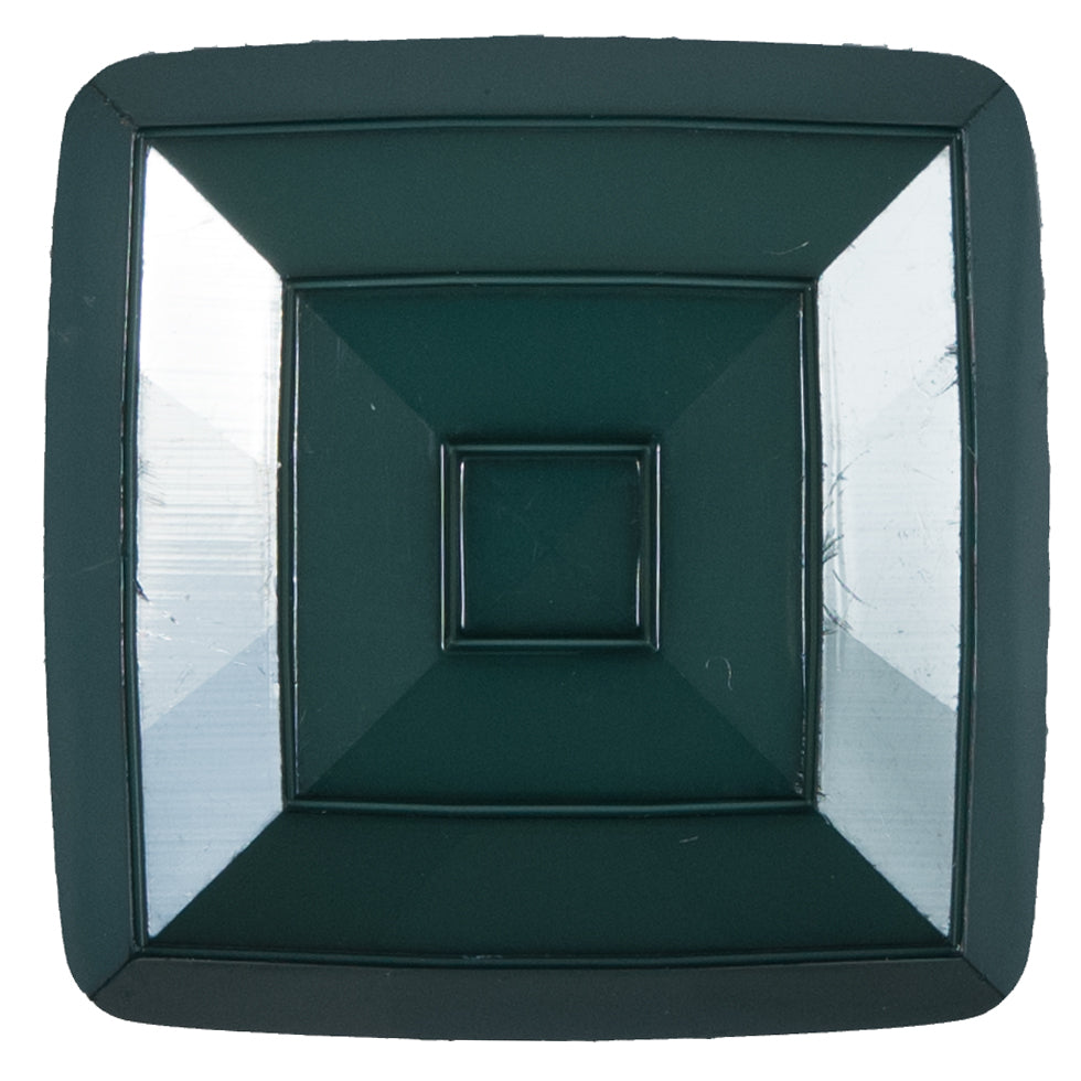 Italian Sycamore Green Square Plastic Shank Back Button - 64L/40.5mm - Joann Fabrics