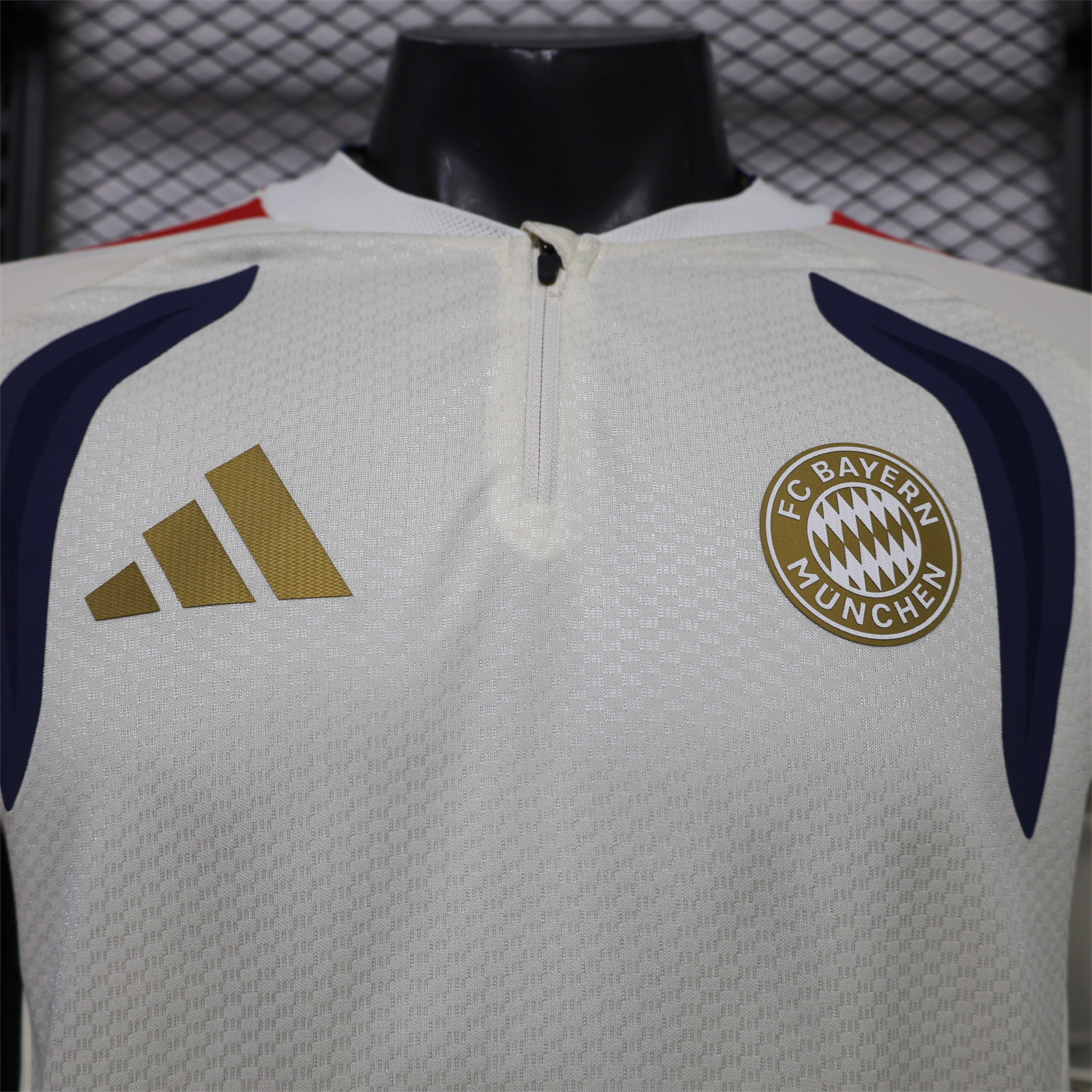 Bayern Munich 26-27 Off-White Long Sleeves Training Jersey - Player Version - UnitedFutballJersey