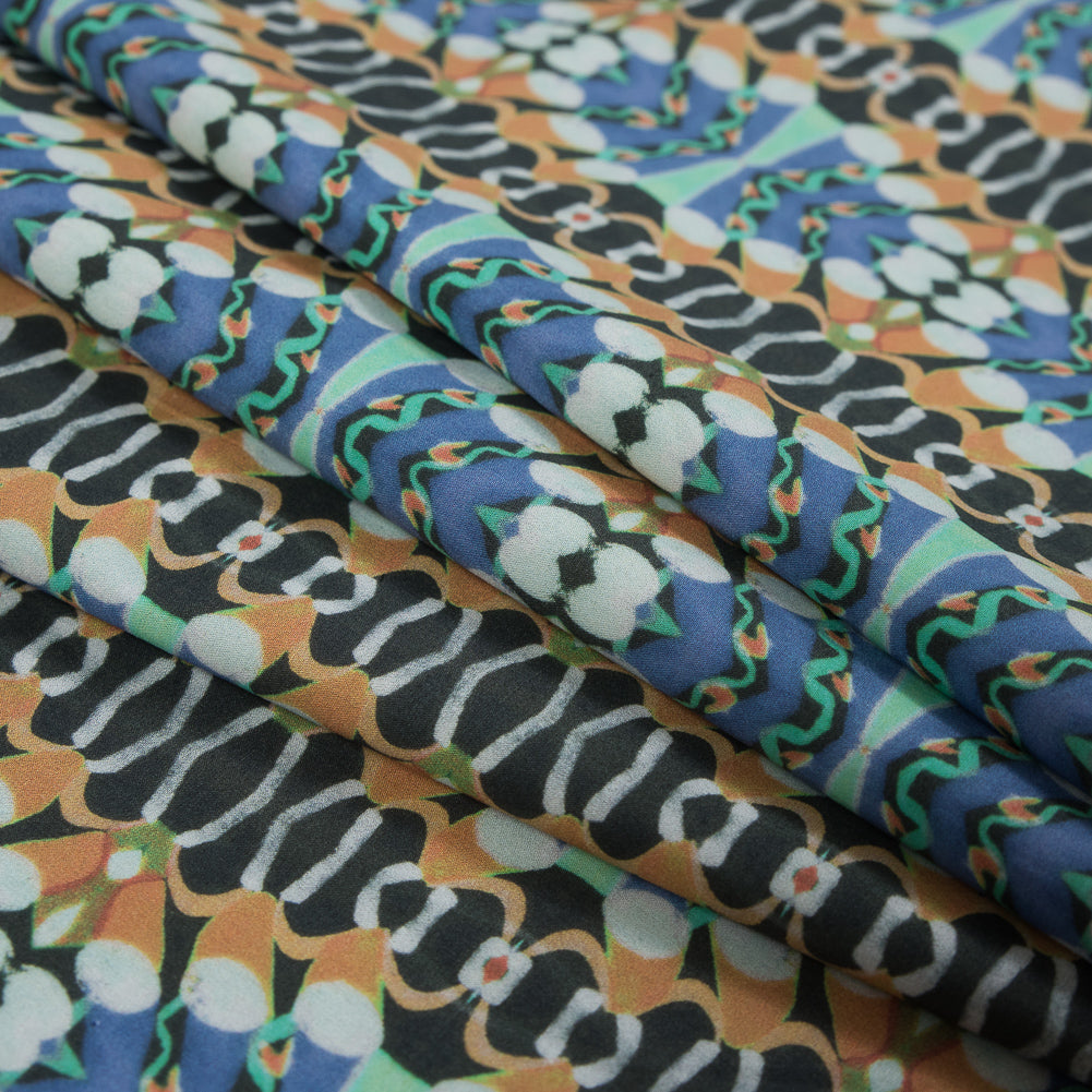 Mood Exclusive Penny Arcade Orange and Blue Cotton Poplin - Joann Fabrics