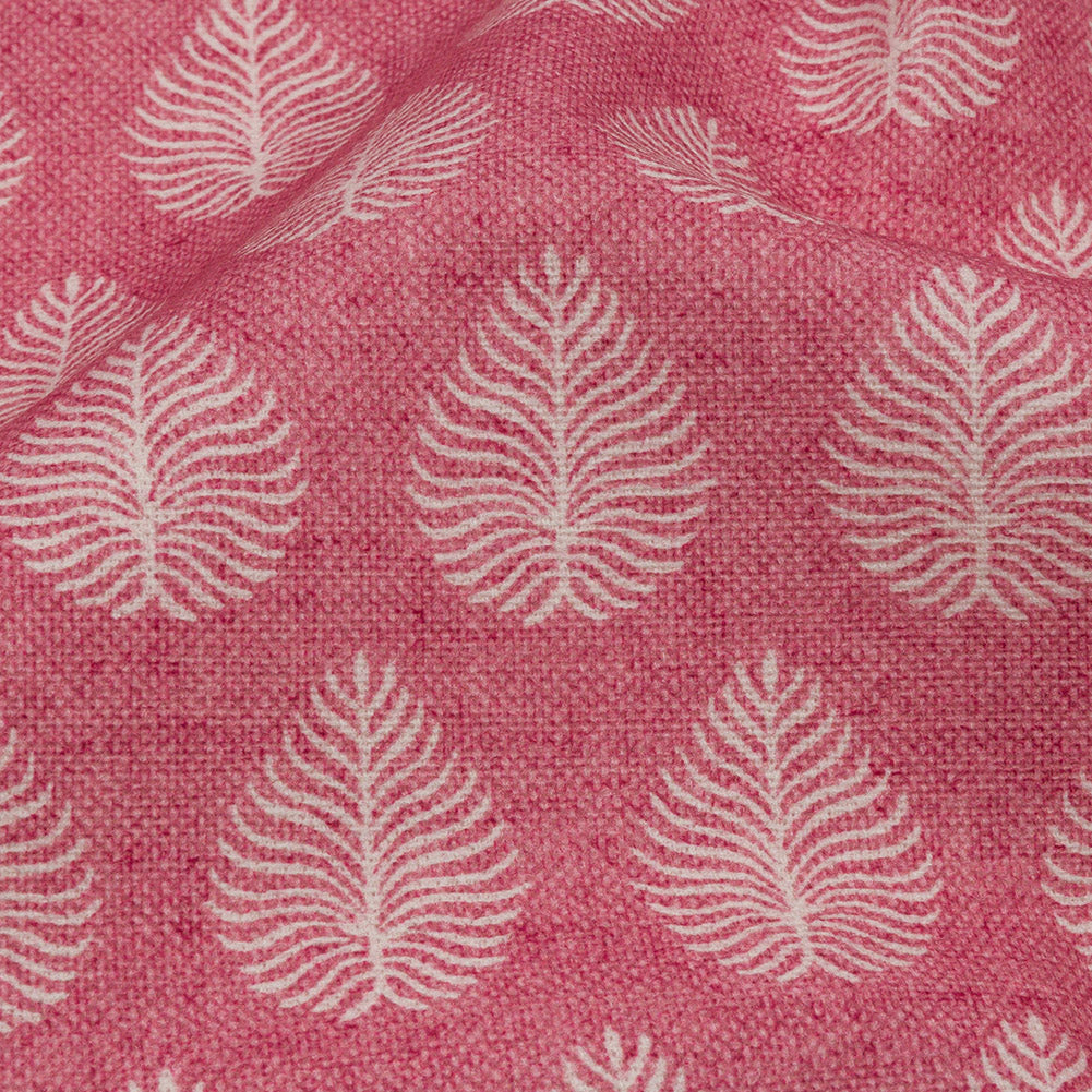 Cotton Canvas Print - Raspberry Leaves - British Imported - Joann Fabrics