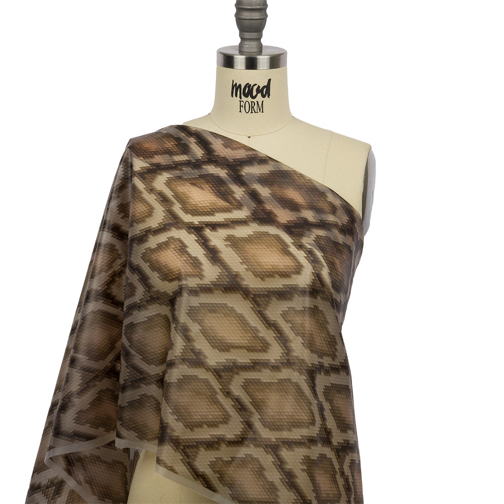 Brown and Beige Snakeskin Diamonds Lightweight Translucent Vinyl - Joann Fabrics