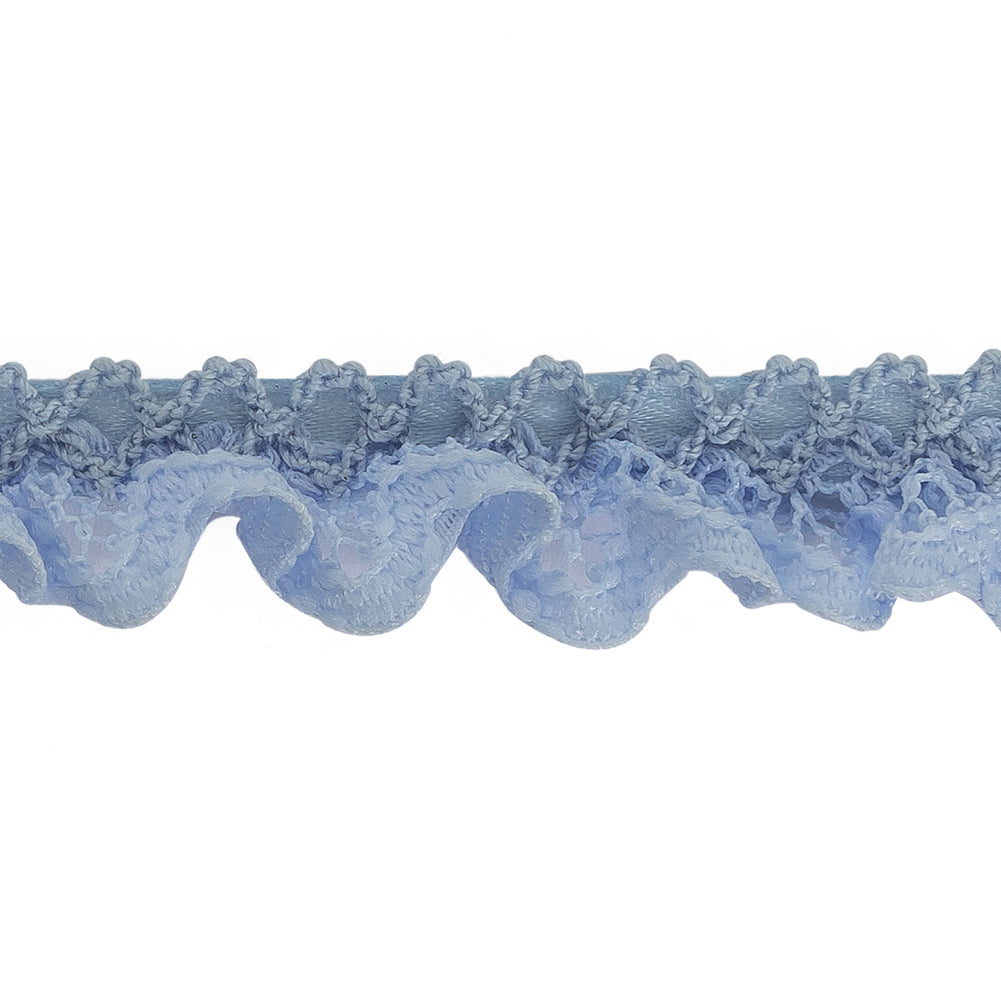 Periwinkle Criss Cross Crochet Trimming - 0.625