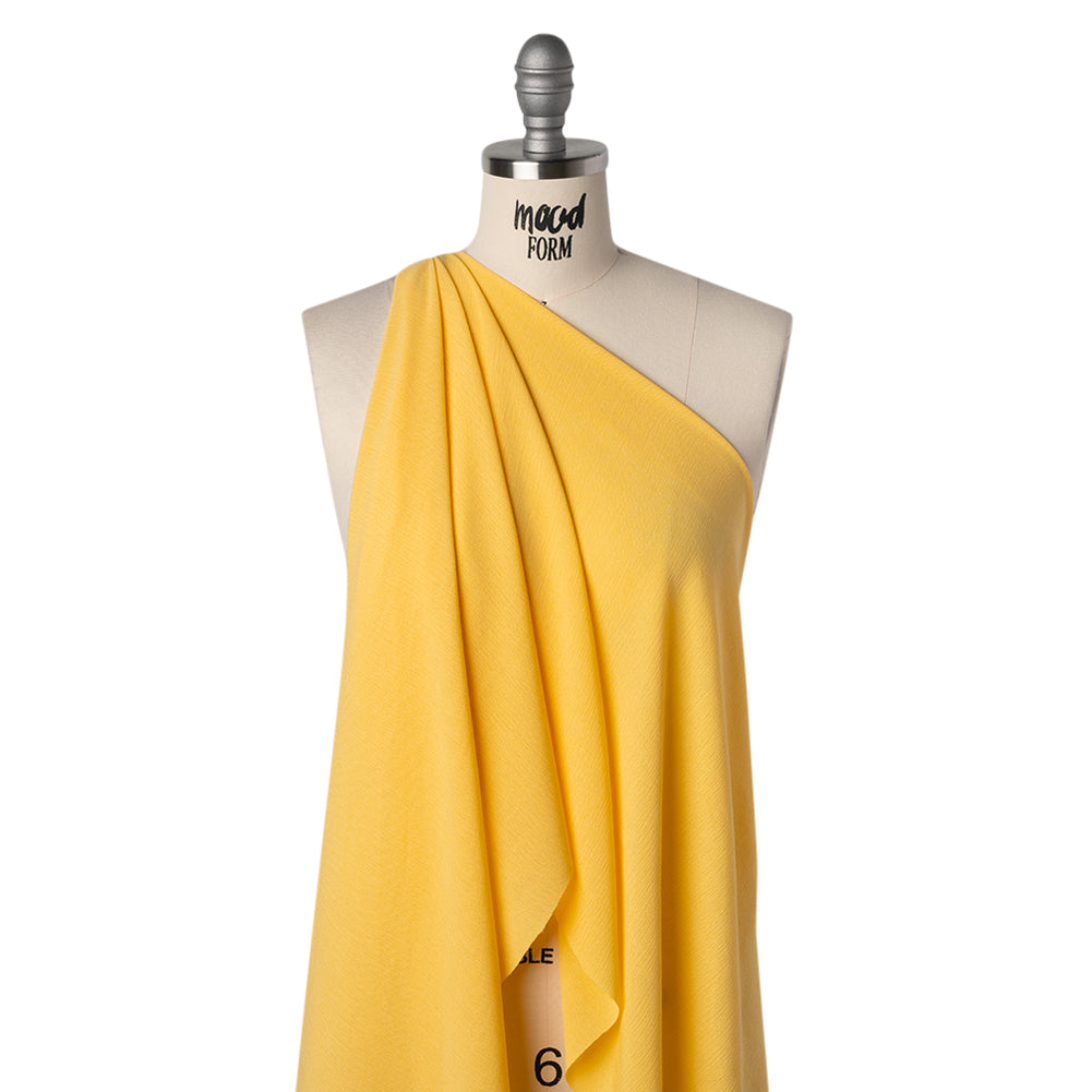 Crinkled Gauzy Rayon and Polyester Crepe - Yellow - Designer Deadstock - Joann Fabrics