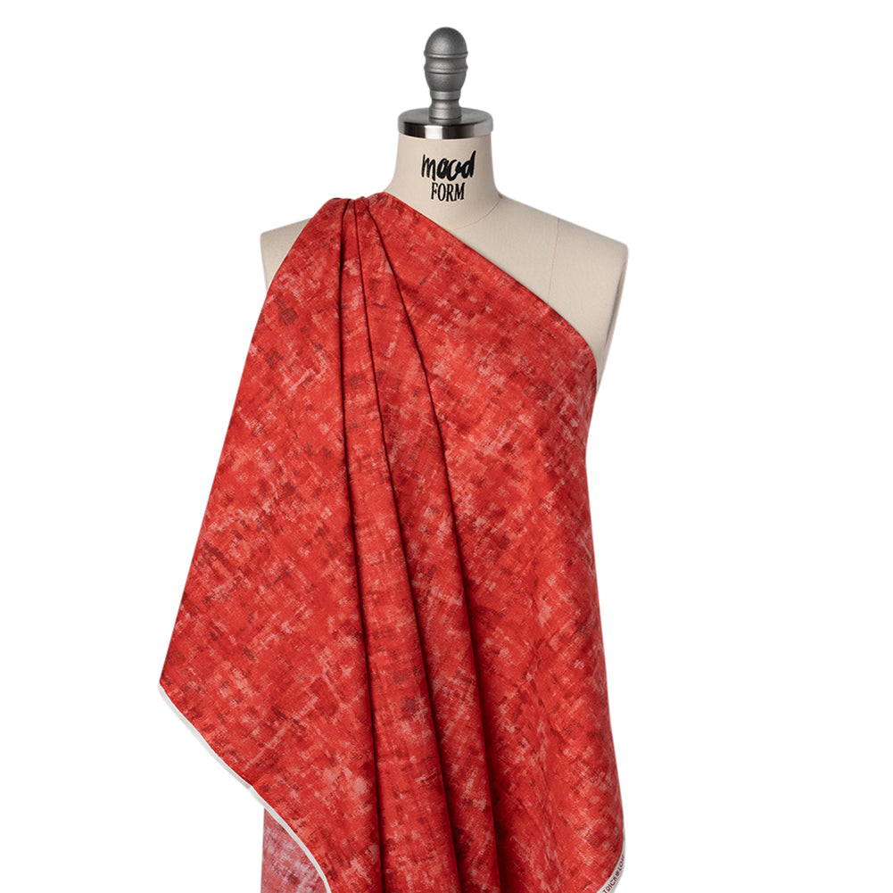 Printed Quilting Cotton by Patrick Lose for Northcott - Scarlet Billows Jazzy Painted Texture - Tonal Trios Collection - Joann Fabrics