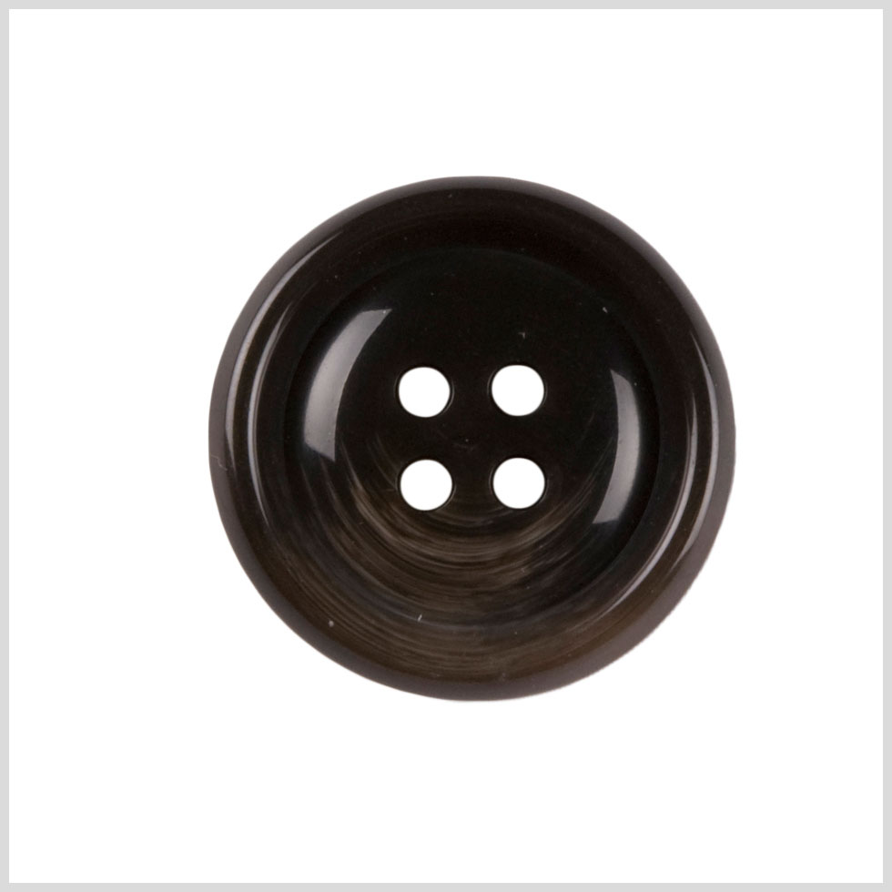 Plastic 4-Hole Button - 44L/28mm - Dark Brown and Taupe Swirled Convex Center - Joann Fabrics