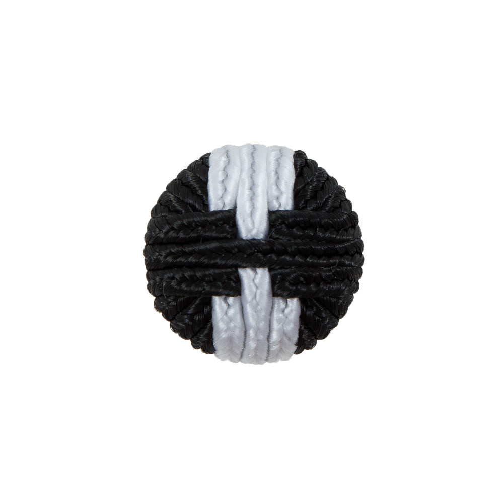 Black & White Fabric Covered Button with Fancy Face - 33L/21mm - Joann Fabrics