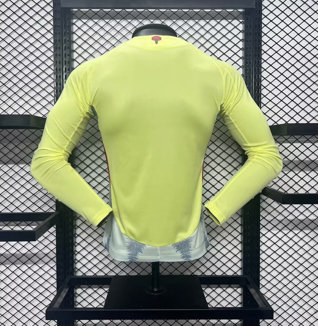 2024-2025 Player Version Spain Away Long Sleeve Soccer Shirt