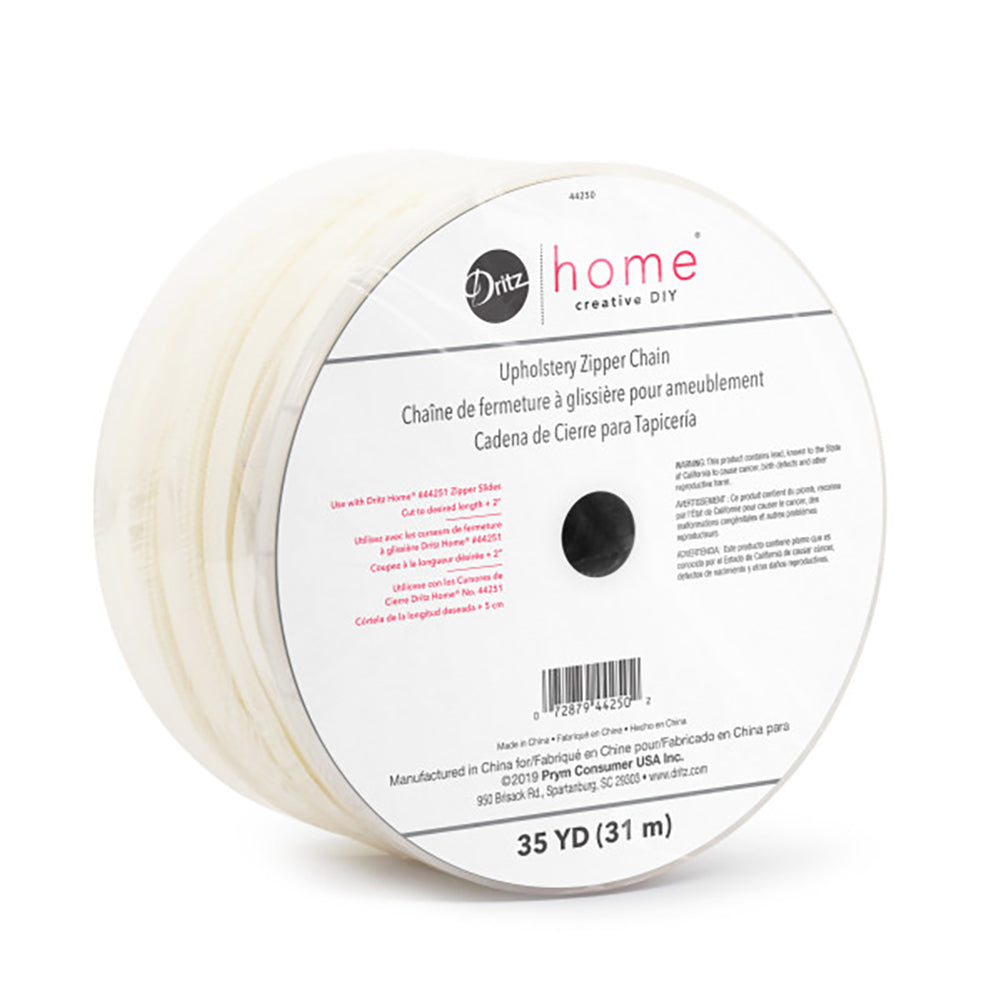 Dritz Home Upholstery Zipper Chain - Cream - 35yds - Joann Fabrics
