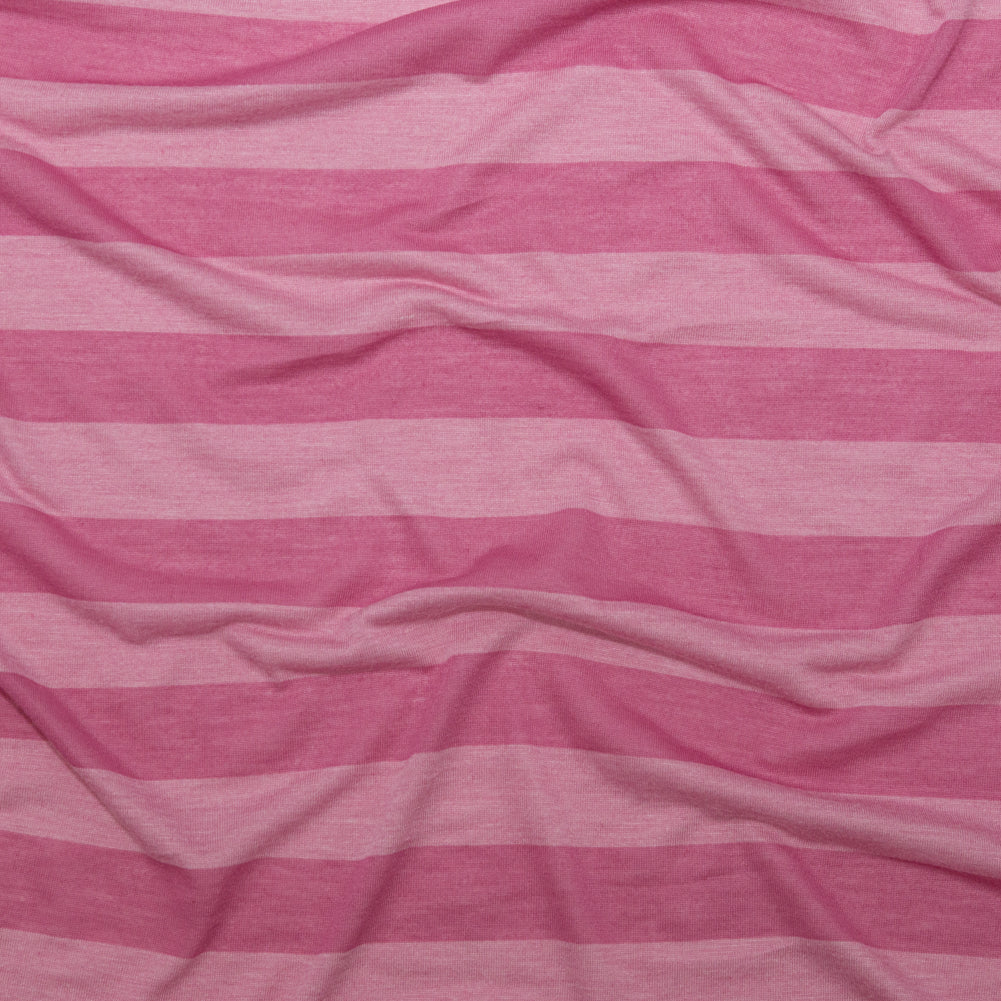Cashmere Rose and Ibis Rose Awning Striped Tissue-Weight Rayon Jersey - Joann Fabrics