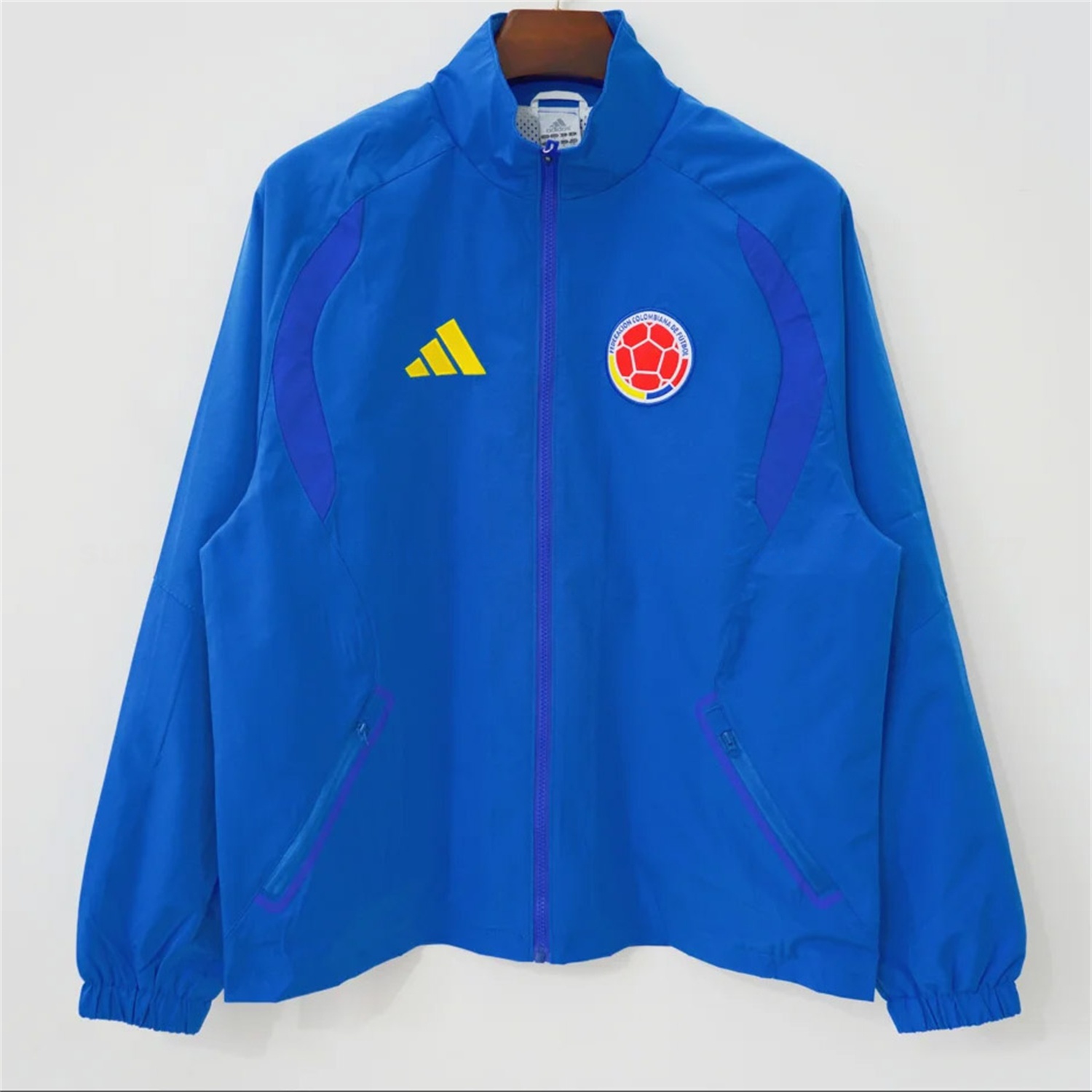 Colombia 2026 Blue Windbreaker Jacket - UnitedFutballJersey