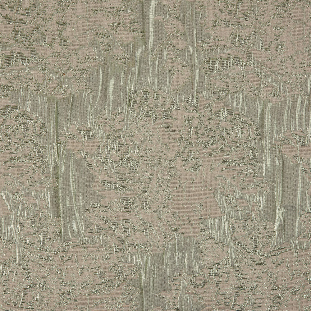 Metallic Green/Ivory Abstract Brocade - Joann Fabrics