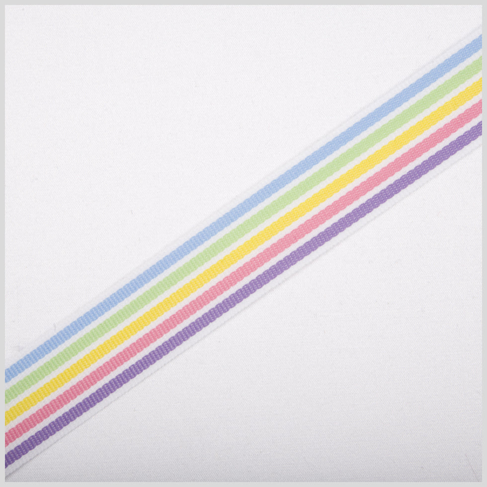 Pastel Combo Striped Grosgrain Ribbon - Joann Fabrics