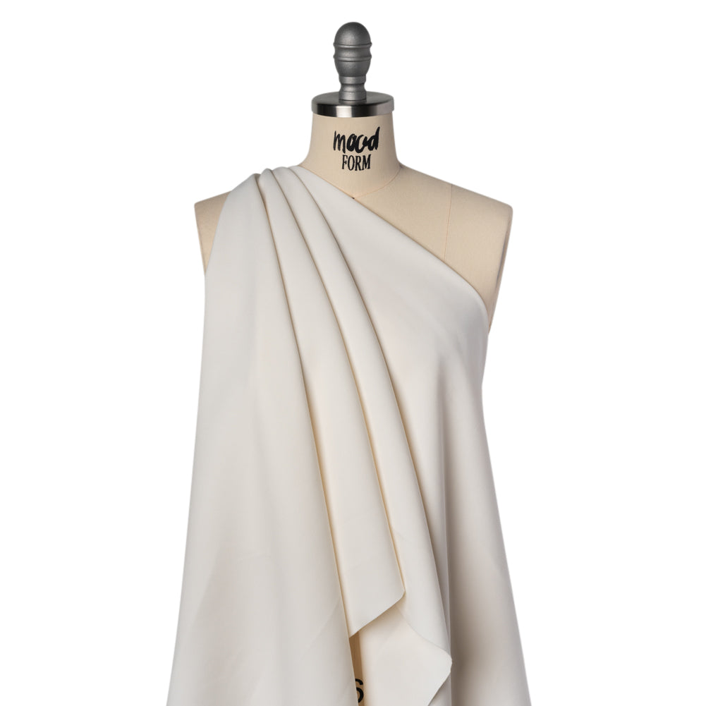 Stretch Recycled Polyester and Viscose Double Cloth - Off White - Deadstock - Joann Fabrics