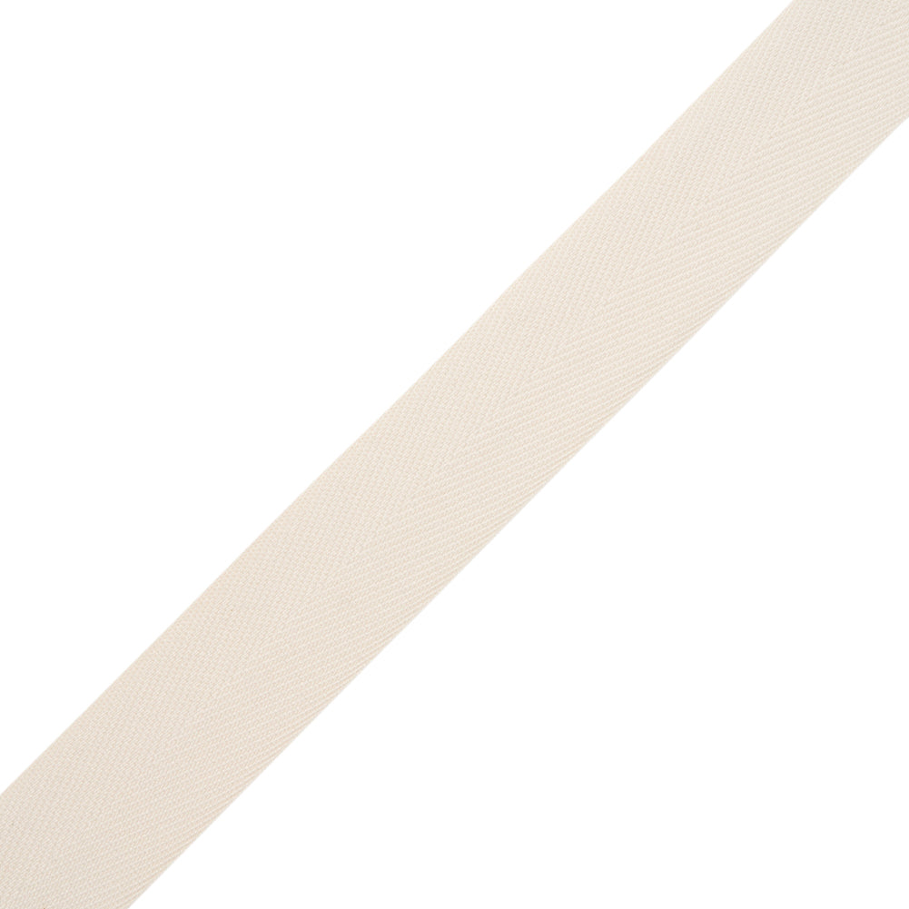 Tilly Ivory Pearl Herringbone Cotton Twill Tape - 20mm - Joann Fabrics