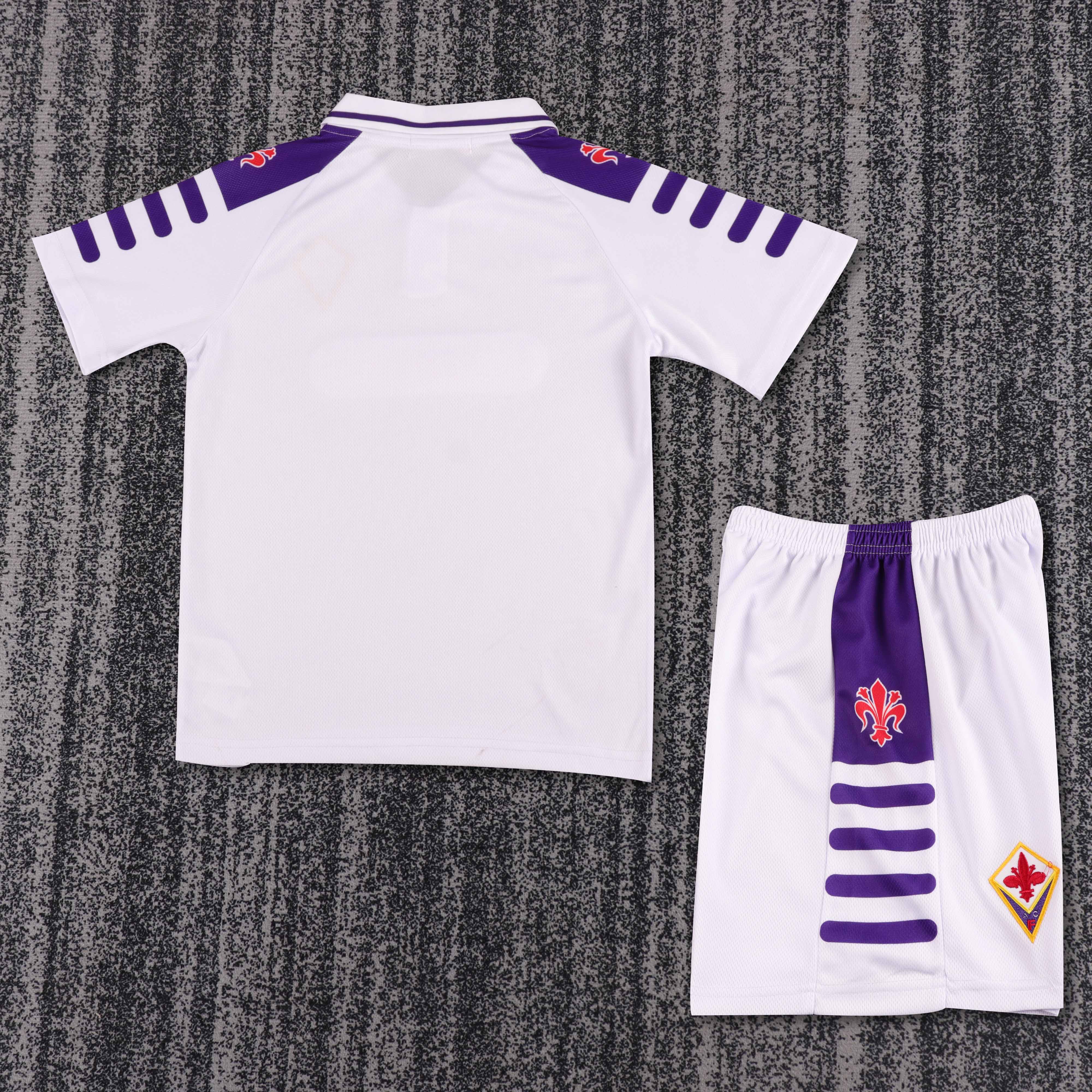 1998-1999 Retro Fiorentina Away Football Shirt 1:1 Thai Quality Kids Size