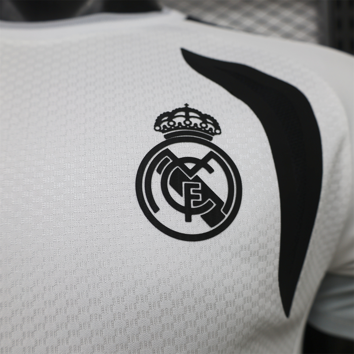 Real Madrid 26-27 White Black Training Jersey - Player Version - UnitedFutballJersey