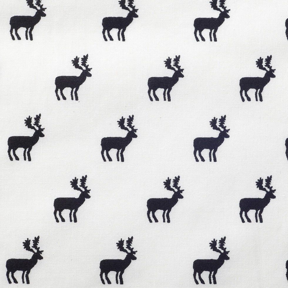 White/Black Reindeer Dense Combed Cotton Poplin - Joann Fabrics