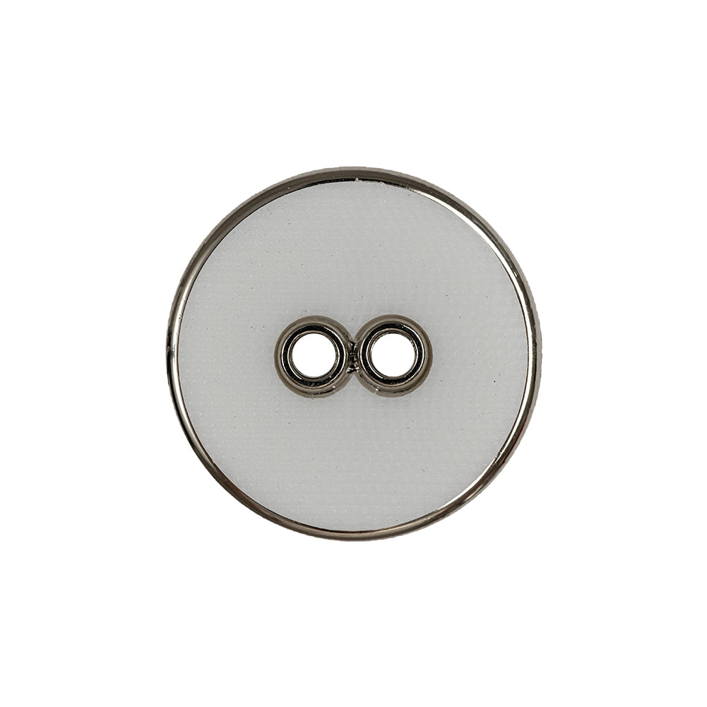 White and Silver Wavy Textured 2-Hole 2-Piece Button - 36L/23mm - Joann Fabrics