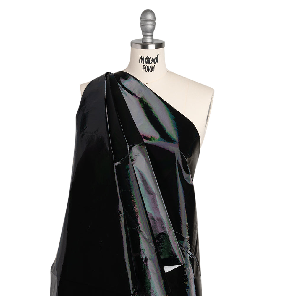 PU Coated Tyvek - Holographic Rainbow Glossy Black - Joann Fabrics