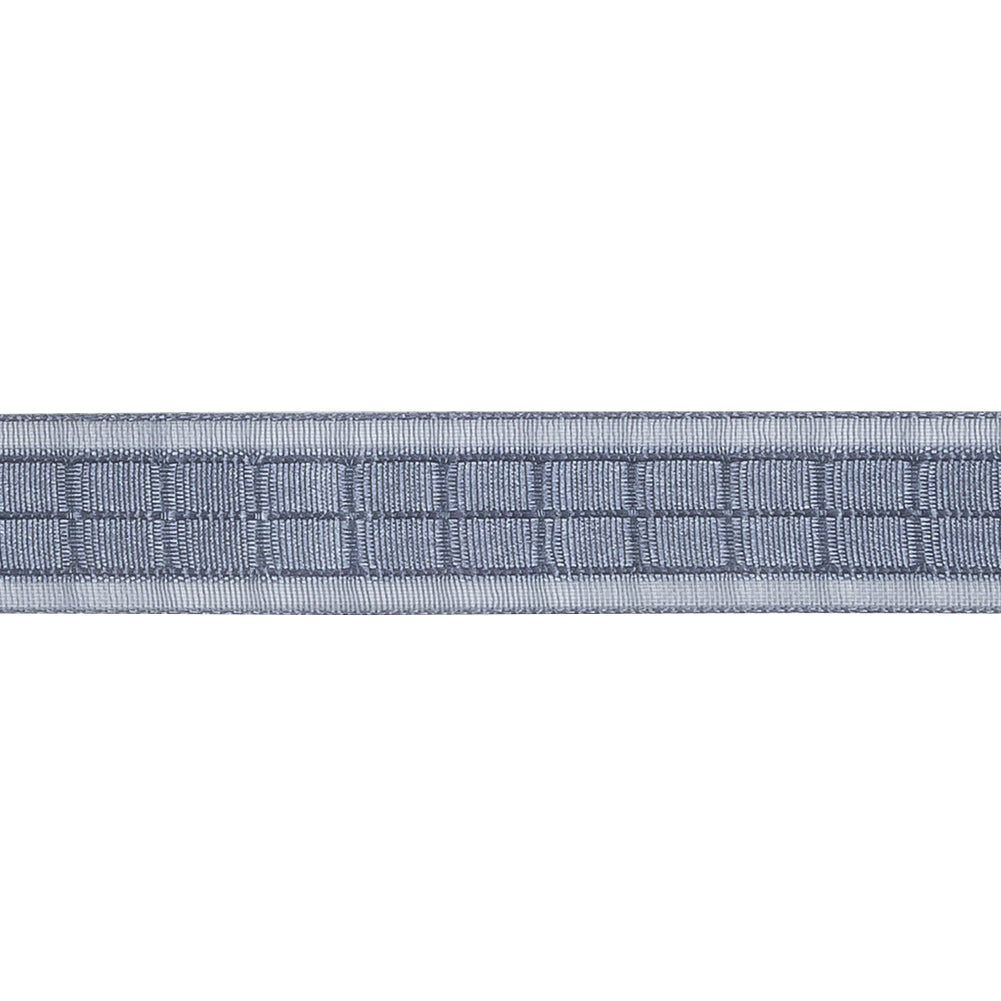 Gray Squares and Sheer Borders Ribbon - 0.5625