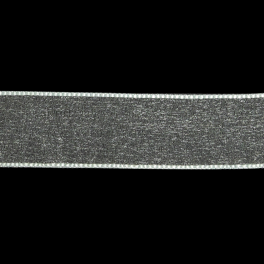 Pale Blue Shimmering Organza Ribbon with Woven Edges - 1.125