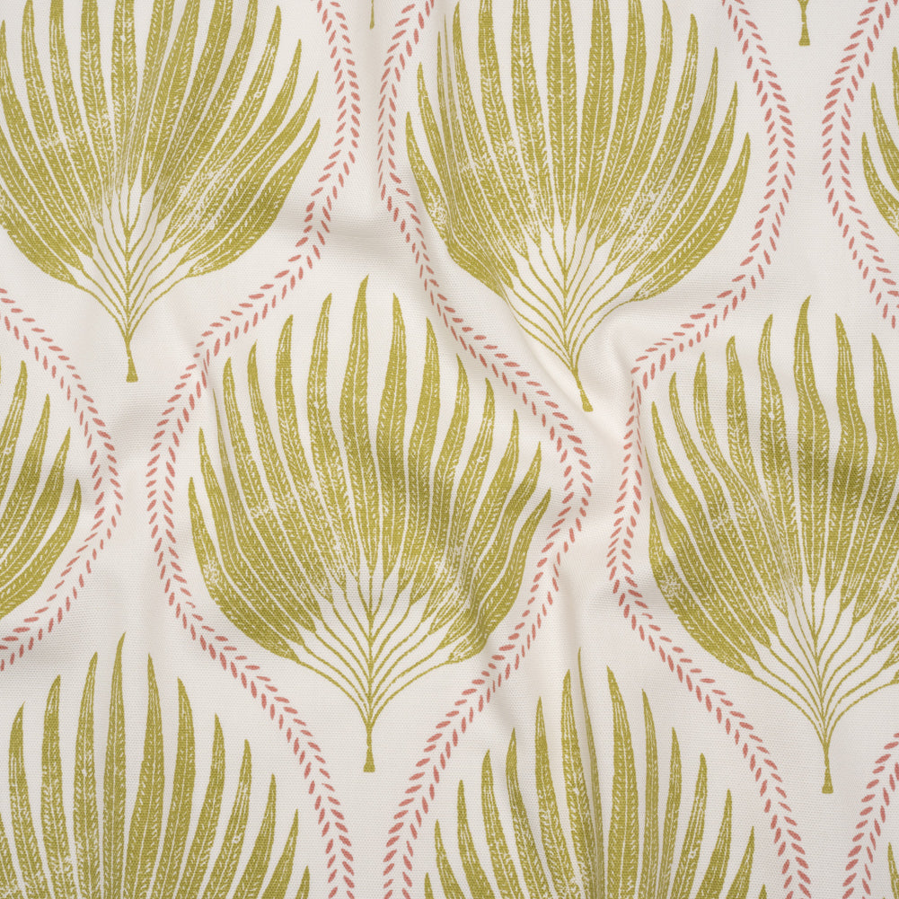 Cotton Canvas Print - Pear Palm Leaf Ogee - British Imported - Joann Fabrics