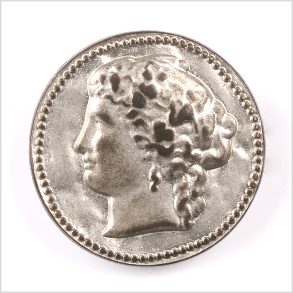 Silver Coin Metal Shank Back Button - 24L/15mm - Joann Fabrics