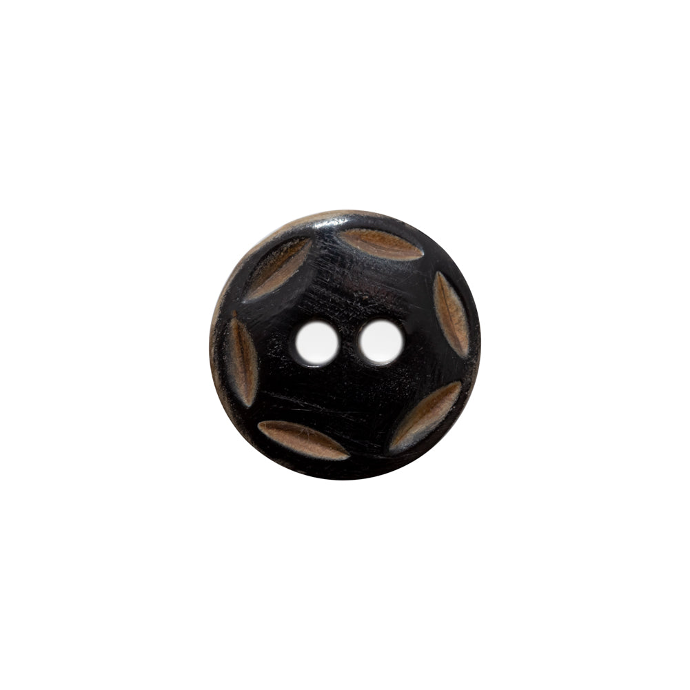 Black Horn Button - 24L/15mm - Joann Fabrics
