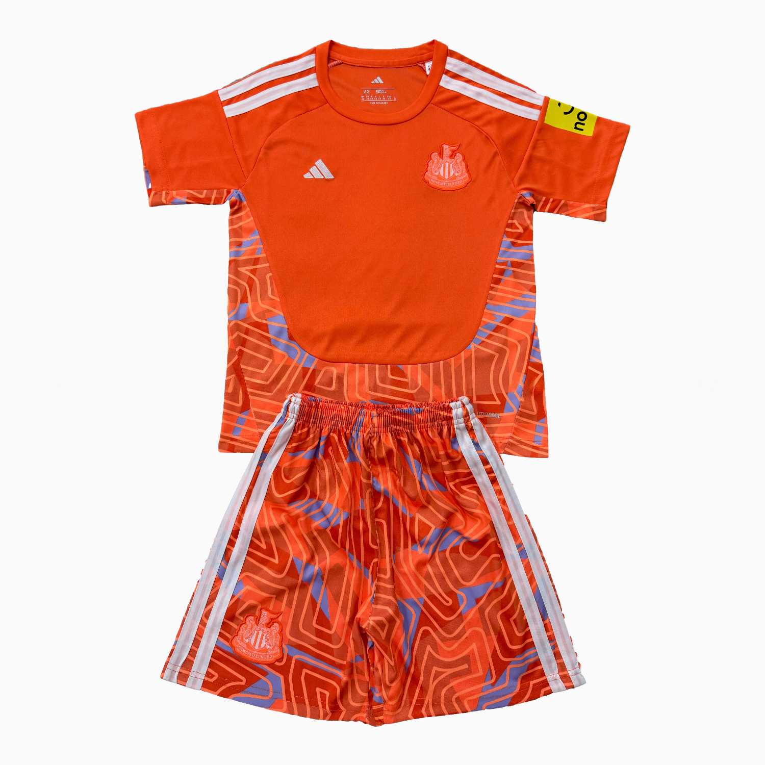 Newcastle United 26-27 Orange Goalkeeper Men's Adult Jersey Set - Fans Version - UnitedFutballJersey