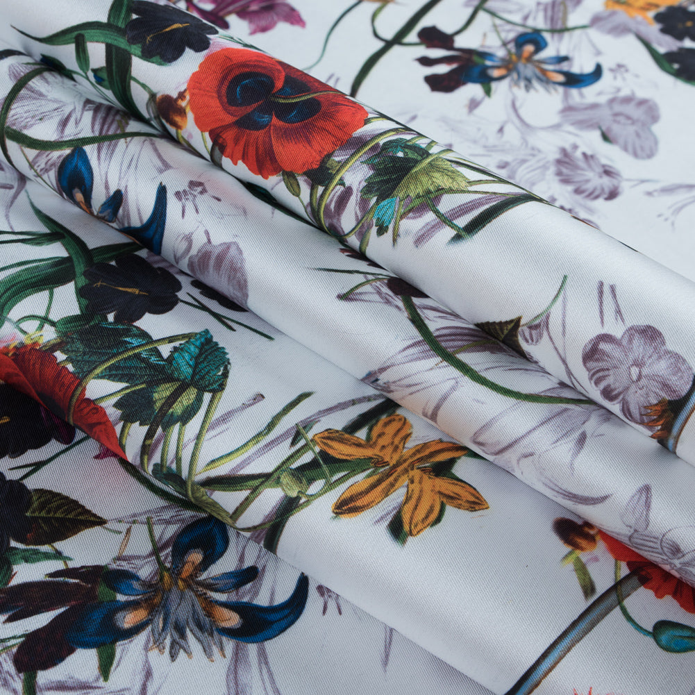Colorful Flowers Digitally Printed on a Premium Mikado/Twill - Joann Fabrics
