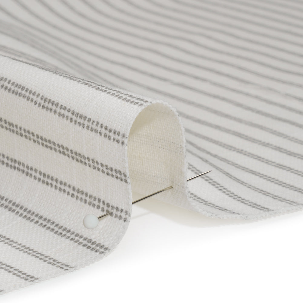 Slubbed Cotton Canvas Print - Steel Candy Striped - British Imported - Joann Fabrics