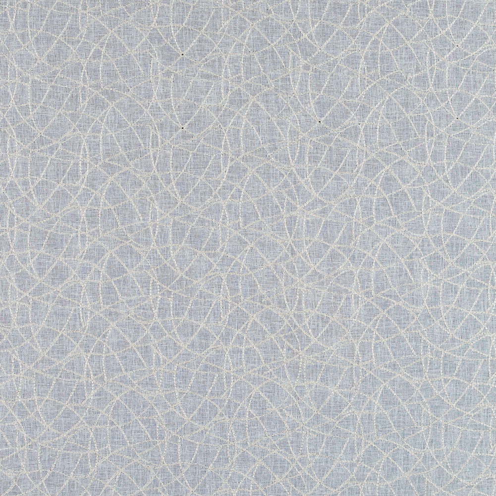 Beige and Metallic Silver Embroidered Drapery Sheer - Joann Fabrics