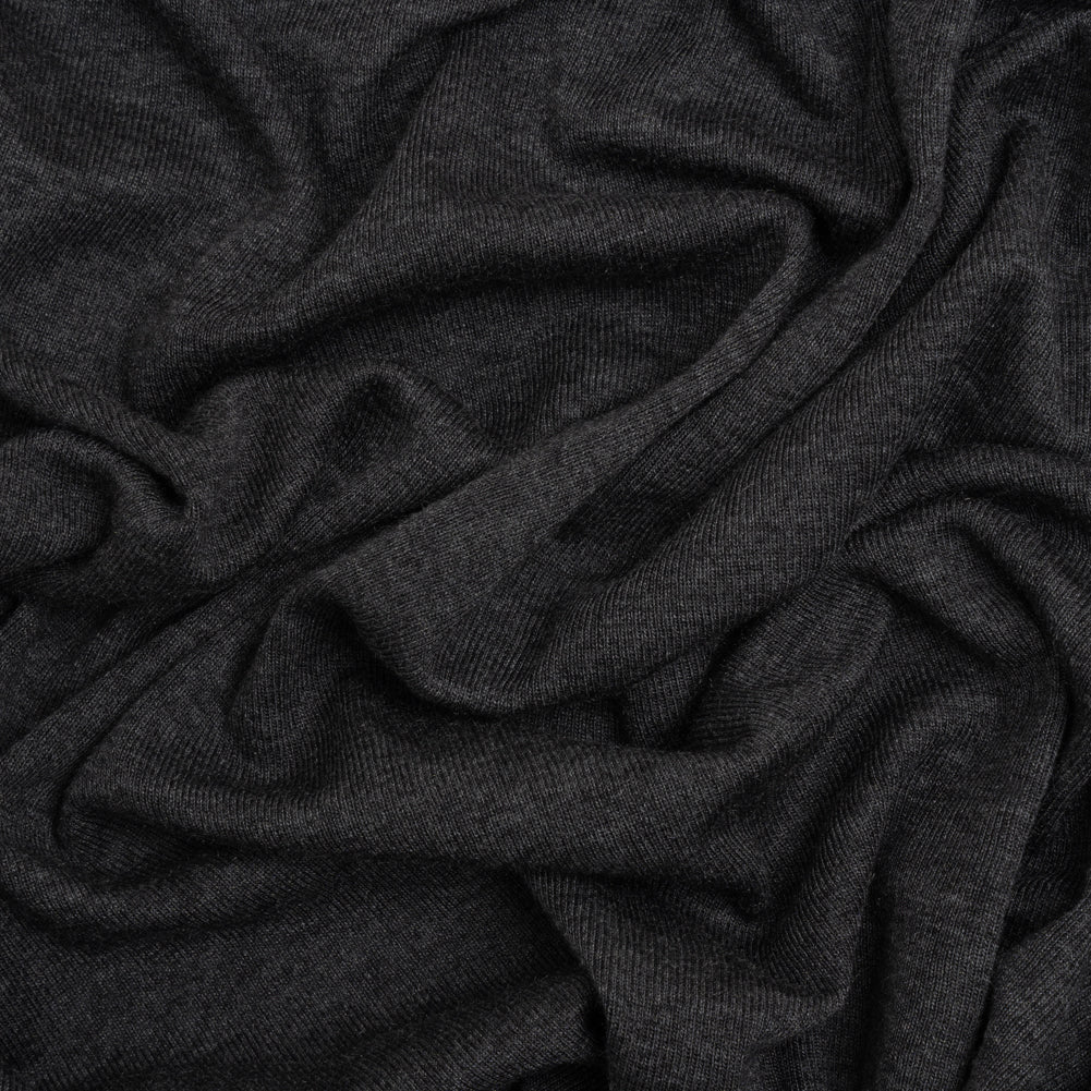 Cotton and Modal 1x1 Rib Knit - Heathered Dark Gray - Joann Fabrics