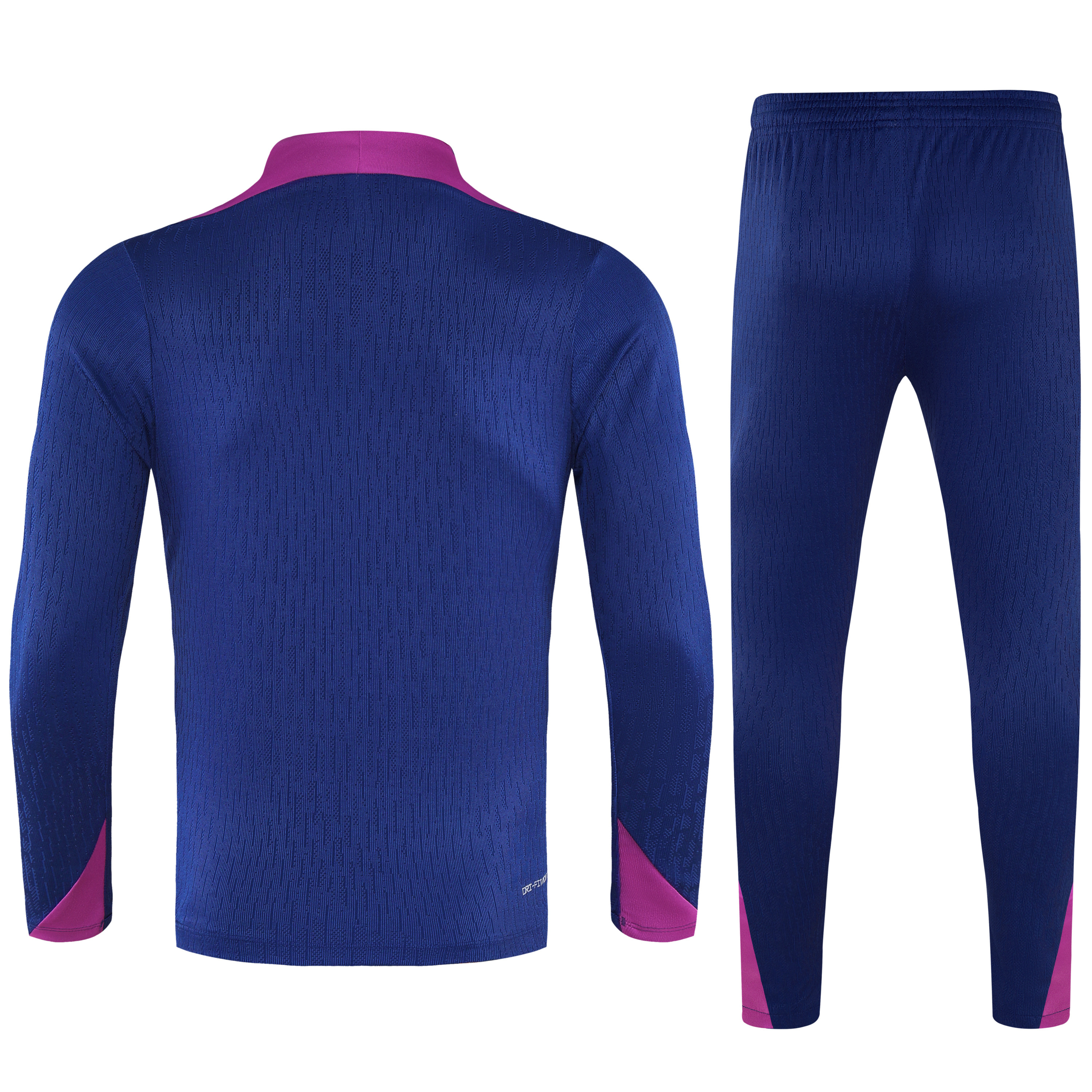 2025/2026 Barcelona Half-Pull Training Suit Royal Blue Jersey 1:1 Thai Quality Set 02