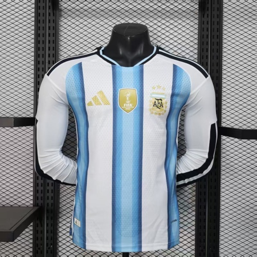 2026 Long Sleeve Player Version Argentina Home Jersey 1:1 Thai Quality