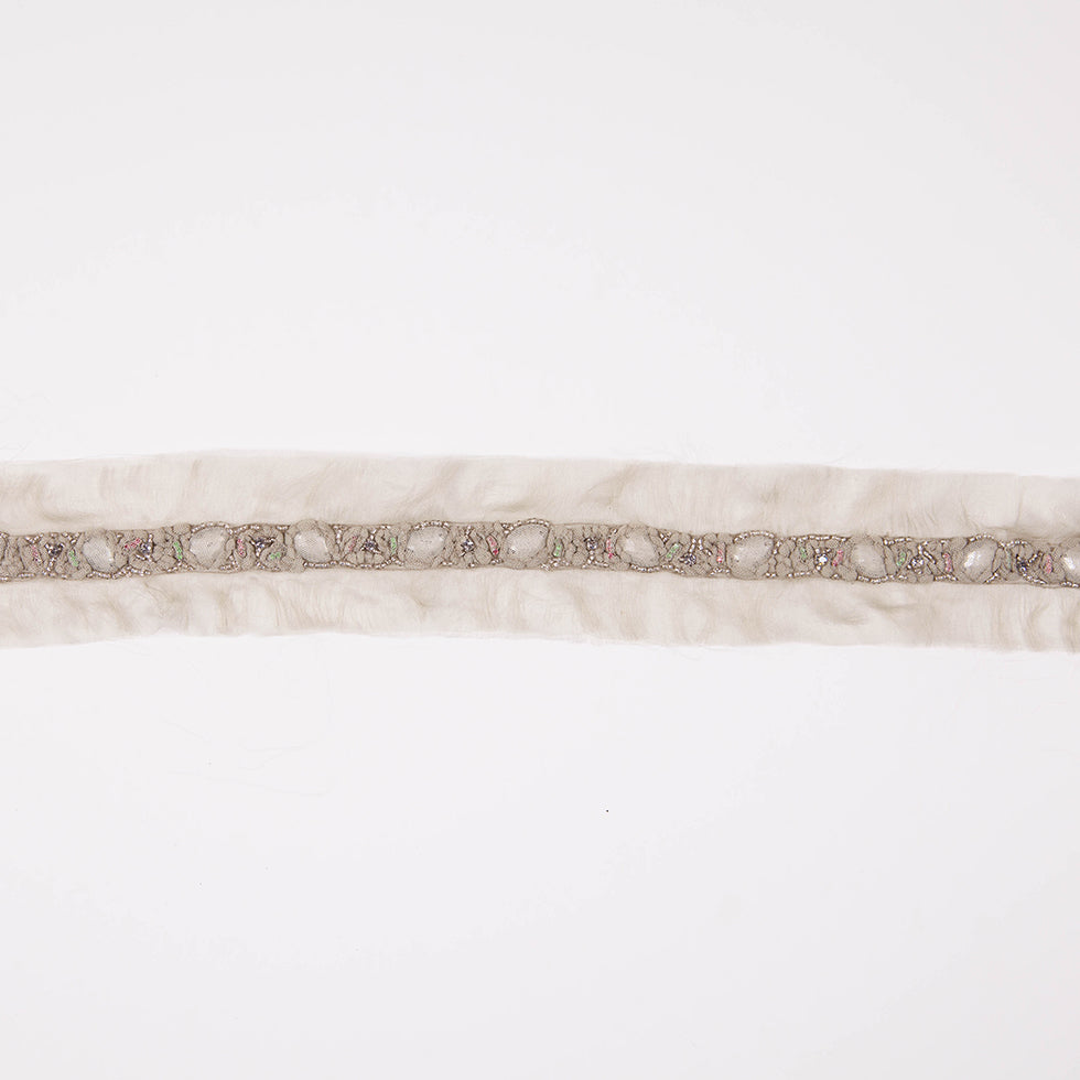 Beige/Blue Fancy Beaded Trim - Joann Fabrics