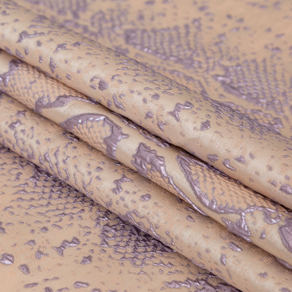 Metallic Lavender and Pink Tint Reptilian Luxury Brocade - Joann Fabrics