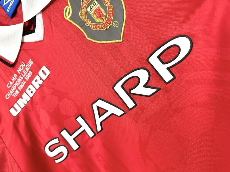 1999/2000 Retro Long Sleeve Manchester United Home Football Shirt 1:1 Thai Quality