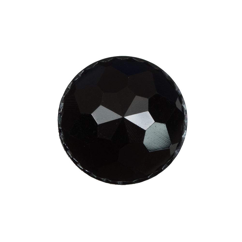 Italian Black Plated Bevel-Cut Button - 36L/23mm - Joann Fabrics