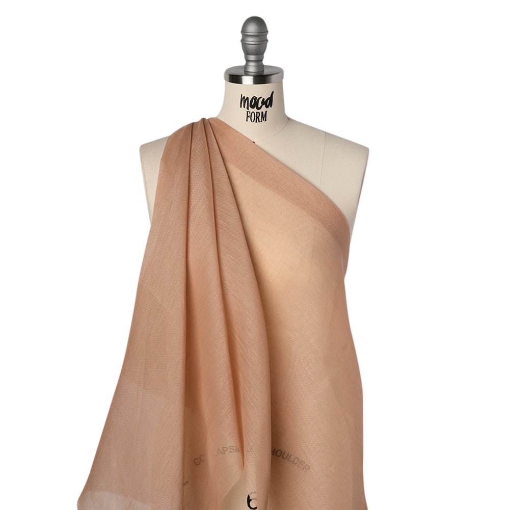 Silk and Linen Scrim - Dark Nude - Famous Australian Designer Deadstock - Joann Fabrics