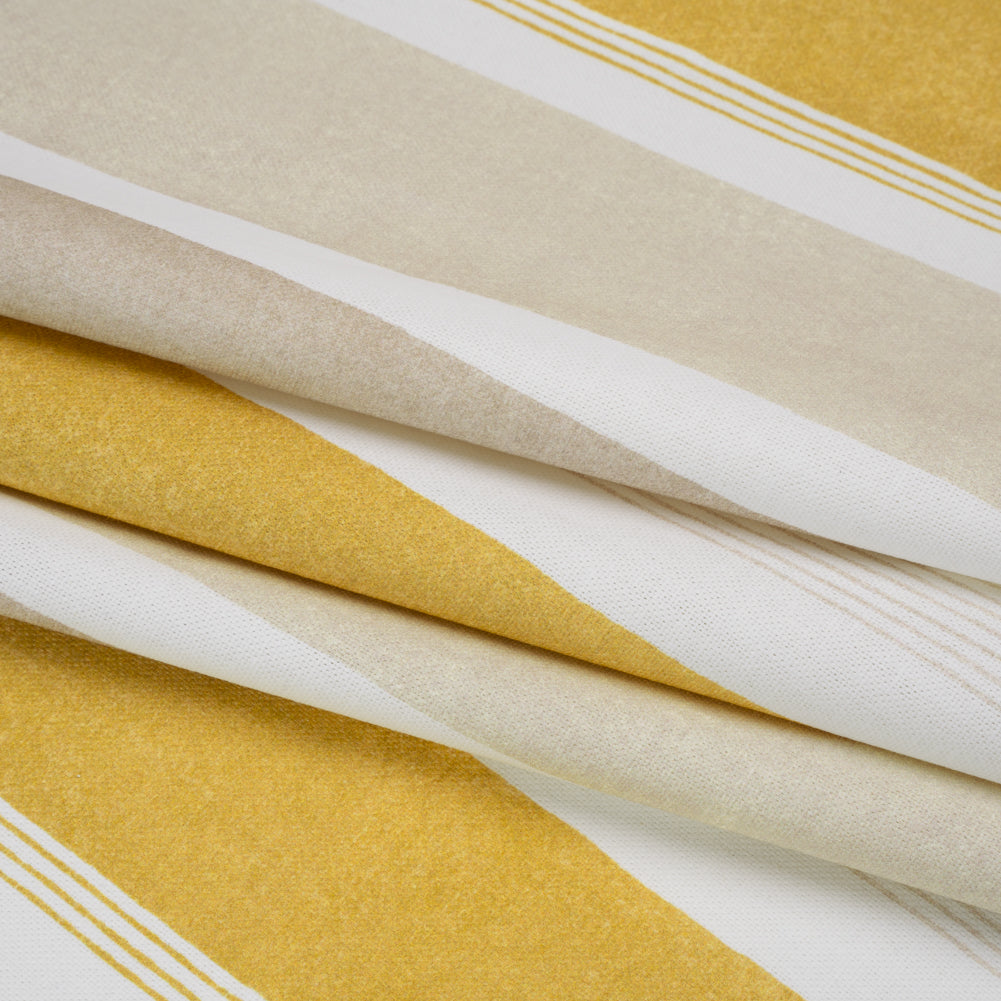 Printed Cotton and Linen Canvas - Maize Stripes - British Imported - Joann Fabrics
