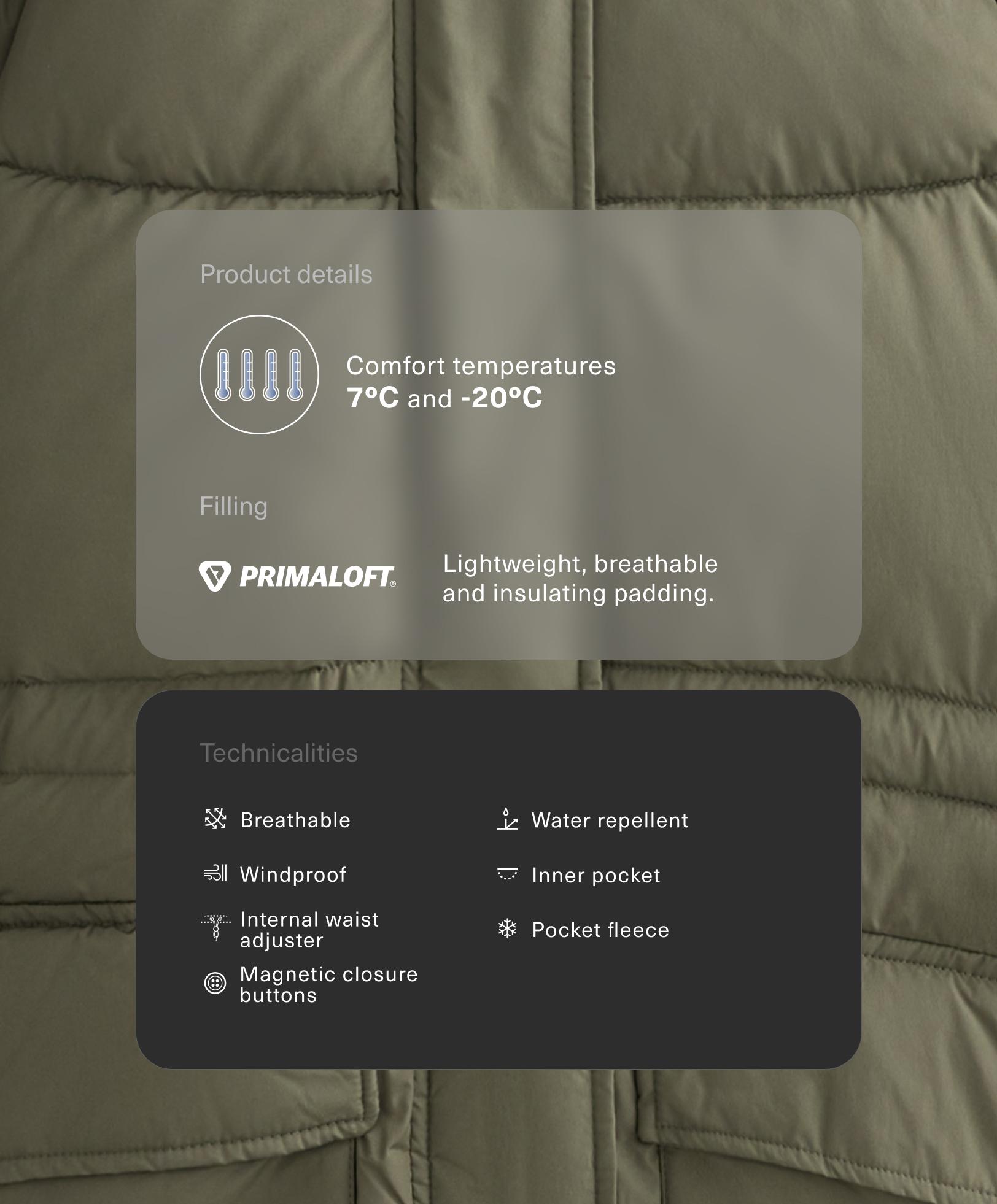 Primaloft® water-repellent padded jacket