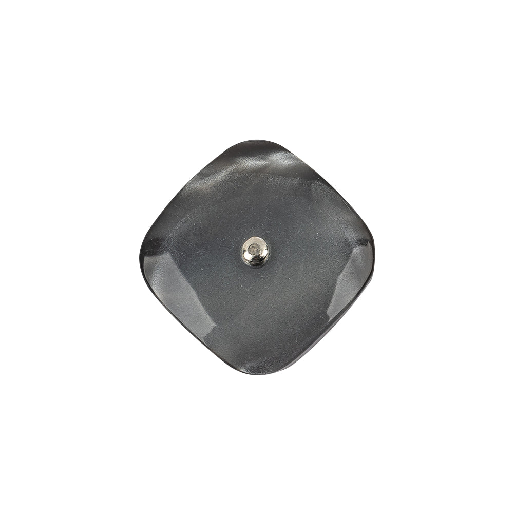 Italian Smoky Beige Haze Plastic and Silver Metal Shank Back Button - 32L/20mm - Joann Fabrics