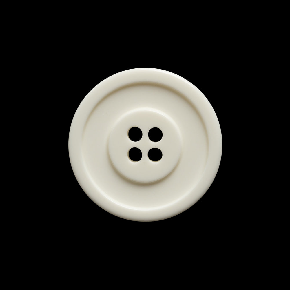 Off White Raised Center and Rim Plastic 4-Hole Button - 36L/23mm - Joann Fabrics