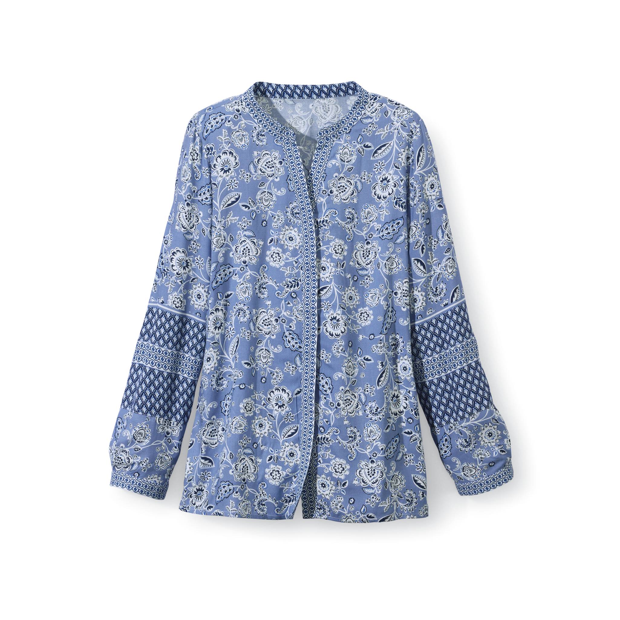 Mixed Print Floral Shirt - Northstyle Catalog